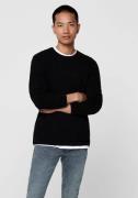 ONLY & SONS Trui met ronde hals PANTER 12 STRUC CREW NECK KNIT