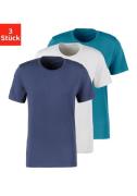 Bruno Banani T-shirt met ronde hals (set, 3-delig)