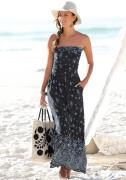 s.Oliver RED LABEL Beachwear Maxi-jurk met randprint
