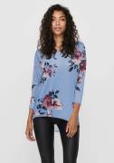 Only Shirt met 3/4-mouwen ONLELCOS 4/5 AOP TOP JRS