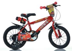 Dino Kinderfiets Cars Buddy met zijwieltjes, drinkfles en klep