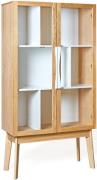 Woodman Boekenkast Hilla Breedte 88 cm, deuren met glasinzetten, houtf...