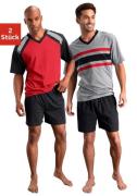 le jogger® Shortama met contrastkleurige inzetten (4-delig, Set van 2)