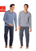 NU 20% KORTING: le jogger® Pyjama met strepen van voorgeverfd garen (4...