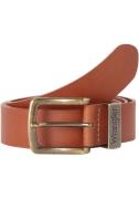 NU 20% KORTING: Wrangler Leren riem METAL LOOP