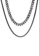 Kingka Edelstalen ketting Vintage Doppelkette, SN5477s