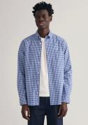 Gant Overhemd met lange mouwen REG POPLIN GINGHAM SHIRT met logoborduu...