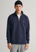 Gant Sweatshirt REG SHIELD HALF ZIP SWEAT met logoborduursel op borsth...