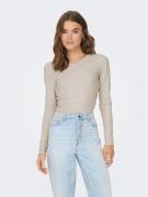 Only Shirt met lange mouwen ONLEMMA L/S O-NECK SHORT TOP NOOS JRS