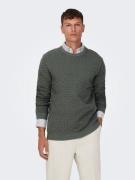 ONLY & SONS Trui met ronde hals ONSKALLE REG 12 STRUC CREW KNIT NOOS