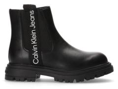 NU 20% KORTING: Calvin Klein Chelsea-boots met logo-opschrift op de st...