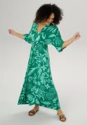 Aniston SELECTED Maxi-jurk met wijde 3/4-mouwen