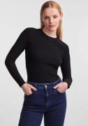 NU 20% KORTING: pieces Trui met ronde hals PCCRISTA LS O-NECK KNIT NOO...