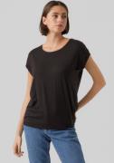 Vero Moda Shirt met ronde hals VMAVA PLAIN SS TOP GAJRS NOOS