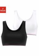 H.I.S Bustier elastische katoenkwaliteit (Set van 2)