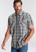 Man's World Overhemd met korte mouwen in geruit ontwerp