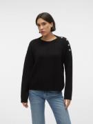 NU 20% KORTING: Vero Moda Trui met ronde hals VMELYA LS O-NECK BUTTON ...