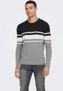 ONLY & SONS Trui met ronde hals ONSNIGUEL REG 12 BLOCK CREW KNIT