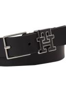 Tommy Hilfiger Leren riem TH MONOGRAM 2.5 met metalen labeltje