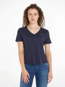 NU 20% KORTING: TOMMY JEANS Shirt met V-hals met tommy jeans-merklabel...