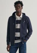 Gant Capuchonsweatvest REG SHIELD FULL ZIP HOODIE met logoborduursel o...