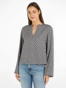 Tommy Hilfiger Top SEAL AOP V-NECK BLOUSE