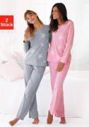 NU 20% KORTING: Arizona Pyjama in een gemêleerde look met sterretjes (...