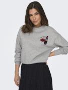 NU 20% KORTING: Only Sweater ONLKINJA L/S LIPSTICK O-NECK BOX SWT