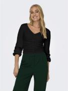 NU 20% KORTING: Only Shirt met V-hals ONLMAI L/S RUCHING TOP CC JRS