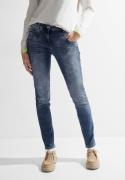 NU 20% KORTING: Cecil Slim fit jeans Vicky Authentic in middenblauwe w...