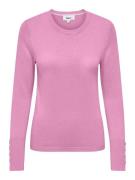 Only Trui met ronde hals ONLJULIE LIFE LS BUTTON O-NECK CC KNT