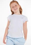 NU 20% KORTING: Tommy Hilfiger T-shirt ESSENTIAL RUFFLE SLEEVE TOP S/S