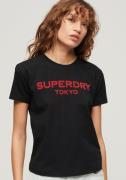 Superdry Shirt met korte mouwen SPORT LUXE GRAPHIC FITTED TEE