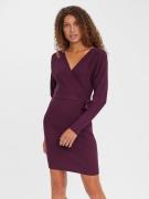 NU 20% KORTING: Vero Moda Gebreide jurk VMHOLLYREM LS V-NECK DRESS GA ...