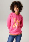 NU 25% KORTING: Aniston CASUAL Sweatshirt met "enjoy" print