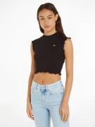 NU 20% KORTING: TOMMY JEANS T-shirt TJW SLIM CRP BABYLOCK RIB TEE met ...