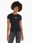TOMMY JEANS Shirt met ronde hals Rib Slim Essential Logo Geribd shirt,...