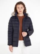 Tommy Hilfiger Donsjack TYRA DOWN JACKET WITH FUR met rand van imitati...