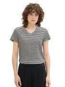 NU 20% KORTING: Tom Tailor T-shirt met strepen en borduursel