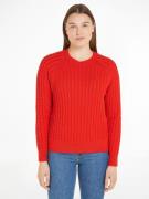 Tommy Hilfiger Trui met ronde hals CO CABLE C-NK SWEATER met all-over ...