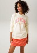 NU 25% KORTING: Aniston CASUAL Sweatshirt met geborduurd "las vegas" d...