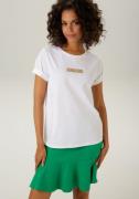 Aniston CASUAL T-shirt met fantasierijke bedrukte achterkant- nieuwe c...