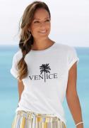 NU 20% KORTING: Venice Beach Shirt met ronde hals met print aan de voo...