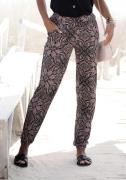 NU 20% KORTING: Lascana Jerseybroek met all-over print en zakken, rech...