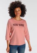 NU 20% KORTING: H.I.S Shirt met 3/4 mouwen met new york print op de vo...