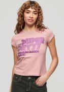 NU 20% KORTING: Superdry Shirt met korte mouwen RETRO GLITTER LOGO CAP...