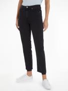 Tommy Hilfiger Straight jeans CLASSIC STRAIGHT HW met leren tommy hilf...