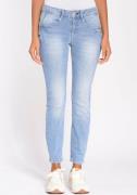 GANG Skinny fit jeans 94NELE X-CROPPED met driehoekige inzetstukken aa...