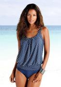 NU 20% KORTING: Lascana Oversized tankini in modieus stippen-design