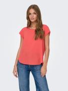 Only Blouse met korte mouwen ONLVIC S/S SOLID TOP NOOS PTM